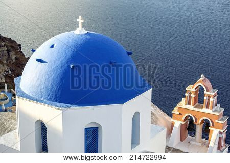 Vier of oia village , santorini greece