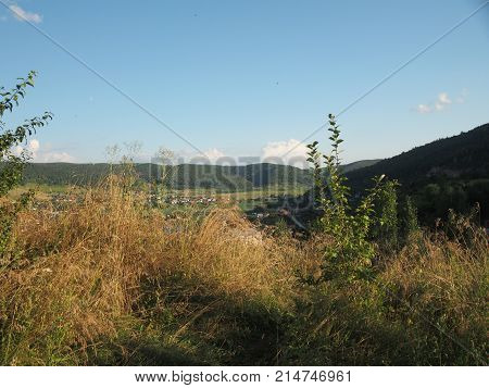 A View Of The Village Of Shiryaevo In The Samara Region Of Russia Located Near The Mountains. There