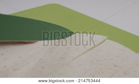 Pita And Knife Close Up. Roll Of Pitta Bread, Carrot, Eggs Lie On White Background Hd