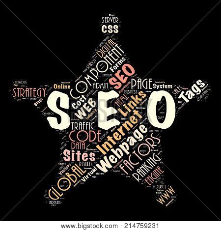 Word cloud of the SEO(SearchEngineOptimization) as background