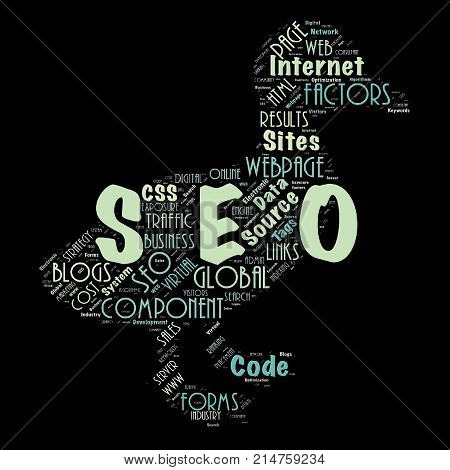 Word cloud of the SEO(SearchEngineOptimization) as background