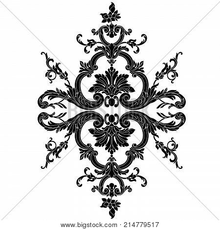 Black vintage ornament, baroque ornament, scroll ornament, engraving ornament, border ornament, floral ornament, retro pattern, antique pattern, style acanthus pattern, foliage pattern, swirl pattern decorative pattern, filigree pattern. vector