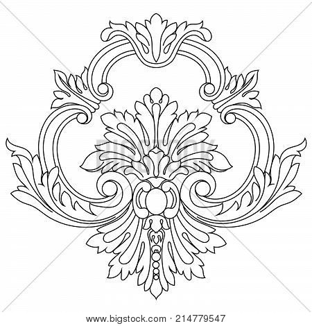 Black vintage ornament, baroque ornament, scroll ornament, engraving ornament, border ornament, floral ornament, retro pattern, antique pattern, style acanthus pattern, foliage pattern, swirl pattern decorative pattern, filigree pattern. vector