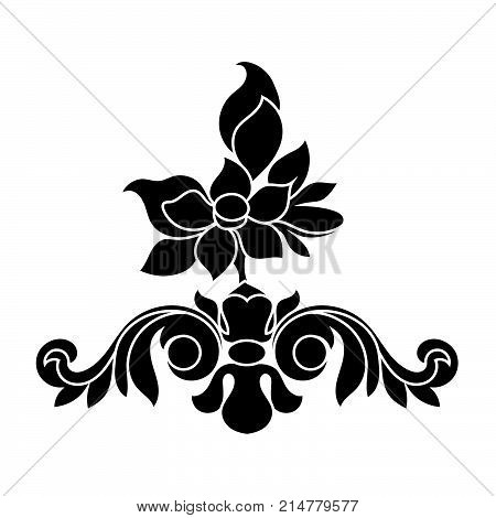 Black vintage ornament, baroque ornament, scroll ornament, engraving ornament, border ornament, floral ornament, retro pattern, antique pattern, style acanthus pattern, foliage pattern, swirl pattern decorative pattern, filigree pattern. vector