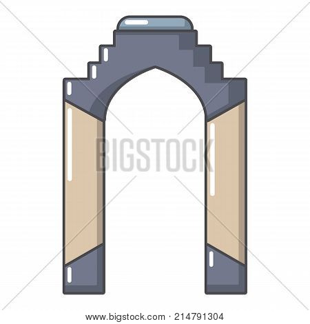 Archway palace icon. Cartoon illustration of archway palace vector icon for web