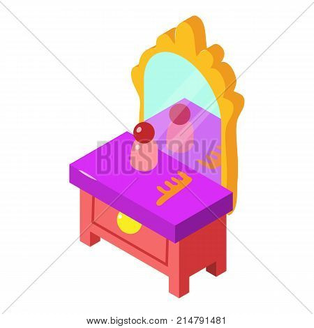 Console mirror icon. Isometric illustration of console mirror vector icon for web