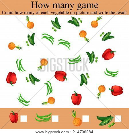 Learning mathematics, numbers. Mathematics task, worksheet. Tasks for counting for preschool kids, children. how many objcets game. Counting Game for Preschool Children.