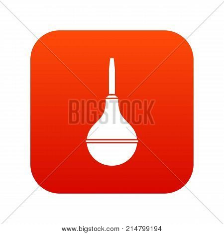 Medical pear icon digital red for any design isolated on white vector illustration