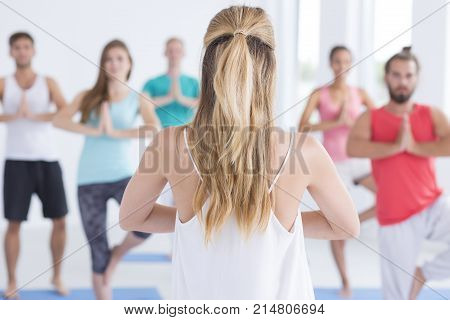 Performing Vrksasana Pose