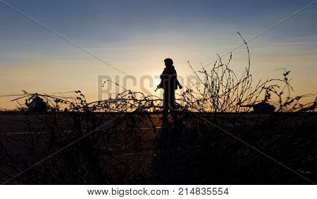 Silhouette Of A Military Man
