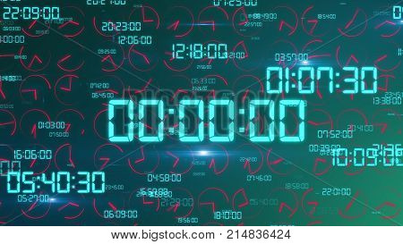 Digital Time Concept Illustration