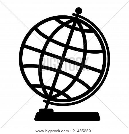 Silhouette of the globe on a white background.