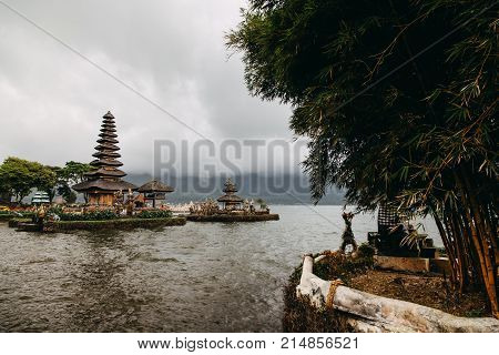 Ulun Danu Bratan (pura Ulu Danau) Temple. Famous Place, National Landmark Of Bali, Indonesia