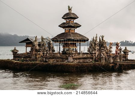 Ulun Danu Bratan (pura Ulu Danau) Temple. Famous Place, National Landmark Of Bali, Indonesia