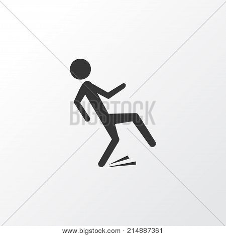 Falling Human Icon Symbol. Premium Quality Isolated Downfall Element In Trendy Style.