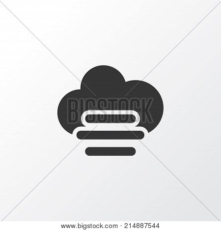 Misty And Cloudy Icon Symbol. Premium Quality Isolated Synoptic Element In Trendy Style.