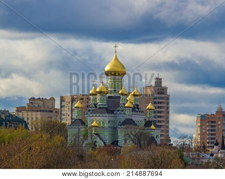 The Orthodox Church in Ukraine. Pokrovsky monastery in Kyiv. Kiev-Pokrovsky Monastery, the Monastery of the Intercession of the Mother of God