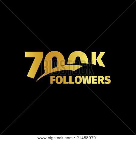 Stylish strict design, number of subscribers in social networks, the anniversary vector illustration set. My followers logo collection. Large vector set of gold numbers and letters online communities.