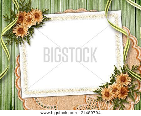 Винтажные летние рамки приглашение или поздравление.