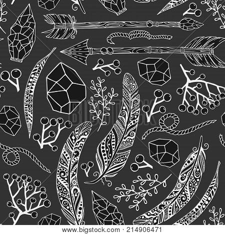 Seamless Pattern In Boho Style