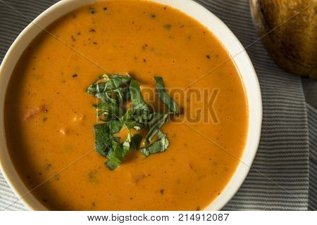 Homemade Tomato Basil Bisque Soup