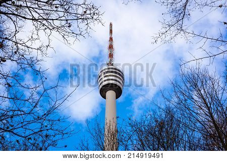 Stuttgart Tv Tower From Forest Under Perspective Architecture Germany Destintation Tourism