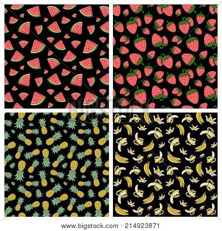 cute seamsless fruit pattern bundle 1. cute and nice for background, wallpaper, and decorative purpose, fabrication and textile design.