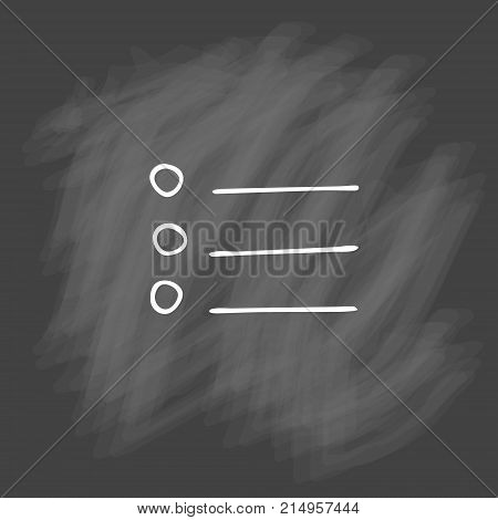 Check list vector icon. Hand drawn task list with check marks and check boxes .  To do list isolated on white background. Outline. Doodle. Chalk