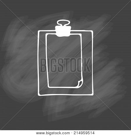 Check list vector icon. Hand drawn task list with check marks and check boxes .  To do list isolated on white background. Outline. Doodle. Chalk