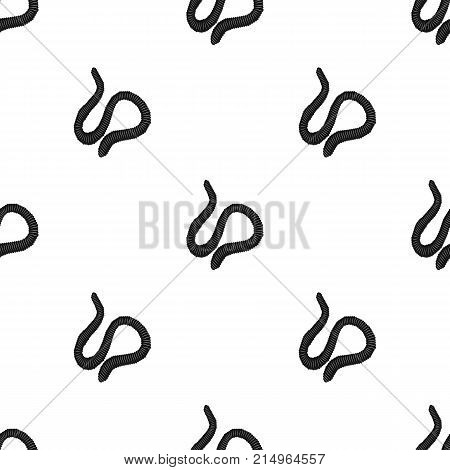 A worm, a boneless animal. Earthworm single icon in black style vector symbol stock isometric illustration .