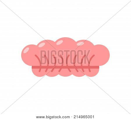 Shower cap isolated. Pink swim hat. Vector illustration.