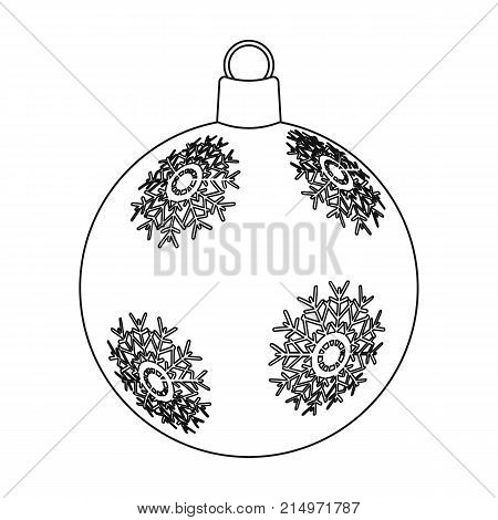 Ball single icon in outline style.A toyvector symbol stock illustration .