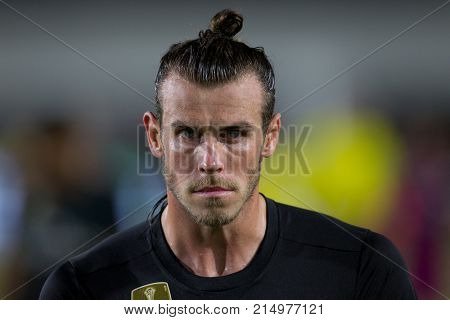 LOS ANGELES, CA - JULY 26: Gareth Bale during the 2017 International Champions Cup game between Manchester City and Real Madrid on July 26th 2017 at the Los Angeles Memorial Coliseum.