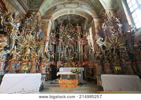BELEC, CROATIA - NOVEMBER 17: Church of Our Lady of the Snow in Belec, Croatia on November 17, 2011.