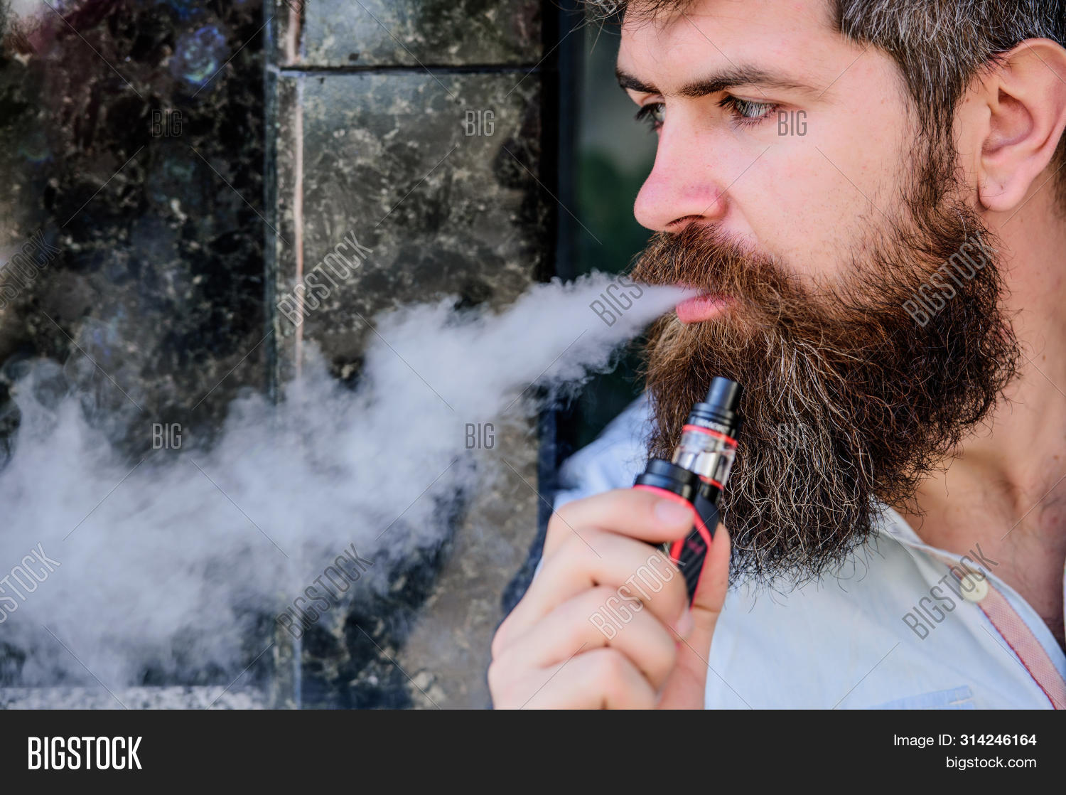 Man Beard Breathe Out Image & Photo (Free Trial) Bigstock