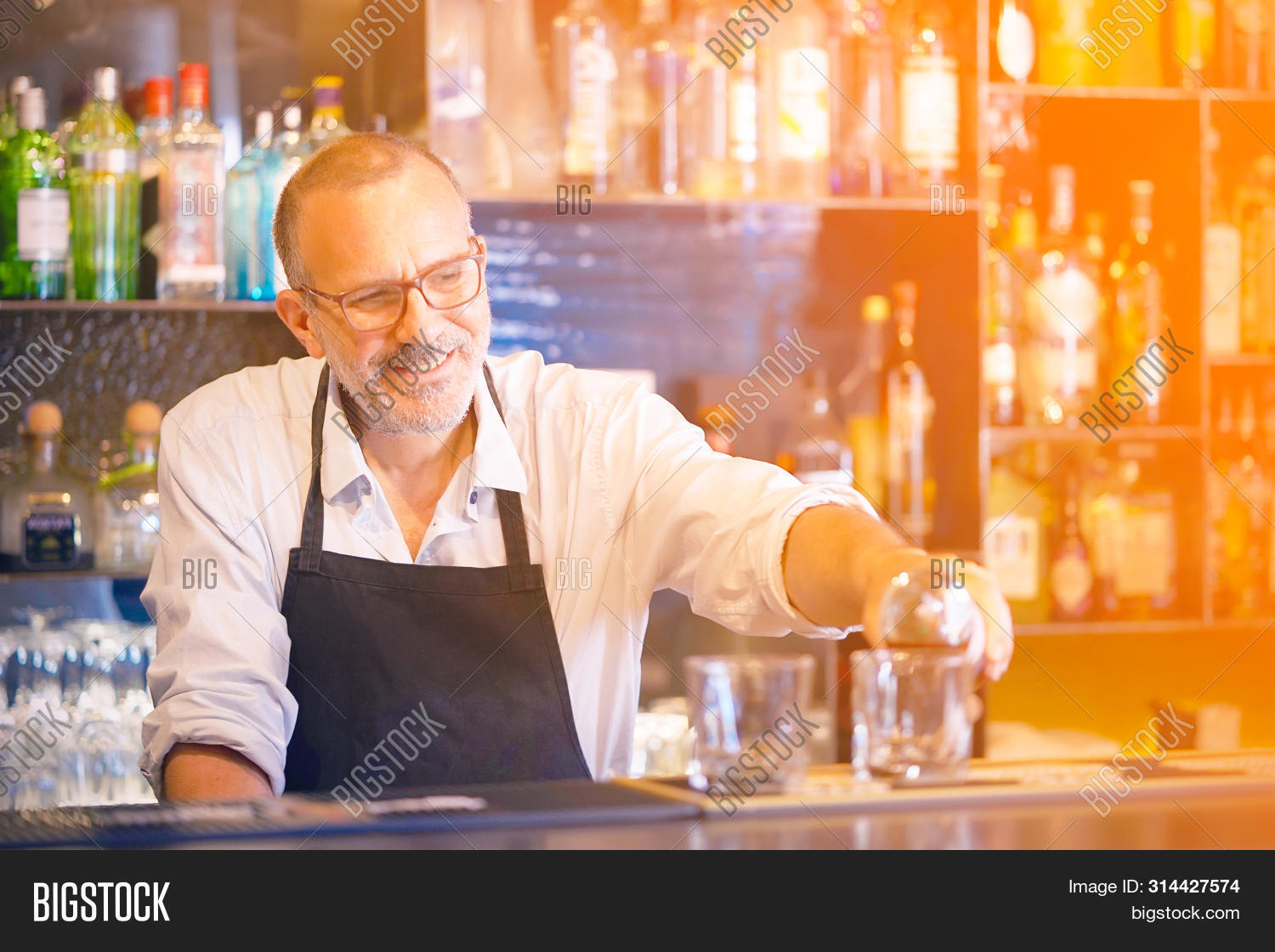 Elderly Bartender Man Image & Photo (Free Trial) Bigstock