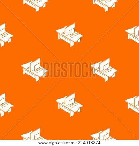 Double Office Table Pattern Vector Orange For Any Web Design Best