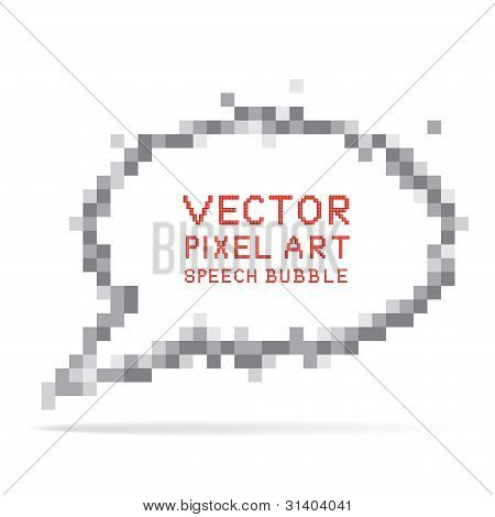 Pixel-Kunst-Sprechblase