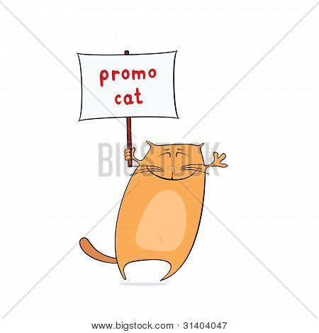 lustige Promo-Katze