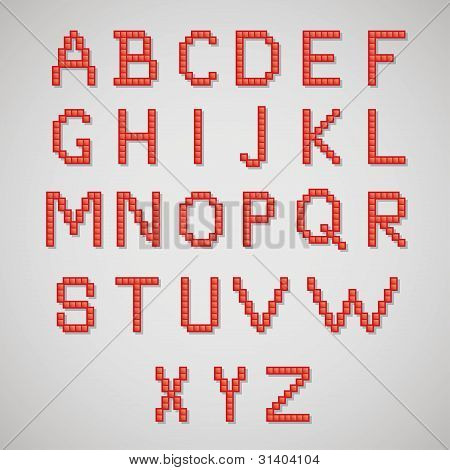 Pixel-Kunst-alphabet