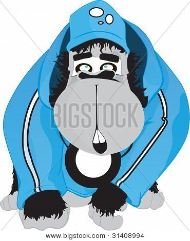 Cartoon hoody tragen Gorilla Vektor Kinder t shirt
