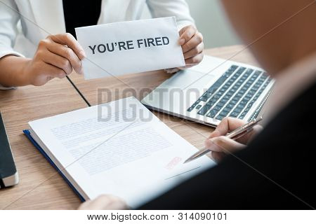Businessman Sending Resignation Letter To Employer Boss Including About Resignation From Positions A