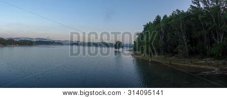 Sunrise At The Regajo Reservoir In Navajas, Castellon