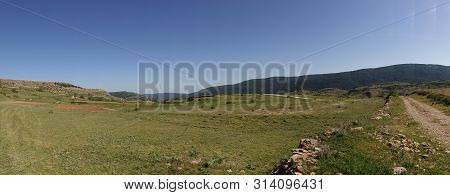 Path Through The Mountains Of Valdelinares In Summer