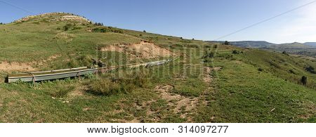 Path Through The Mountains Of Valdelinares In Summer