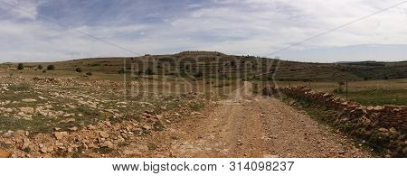 Path Through The Mountains Of Valdelinares In Summer