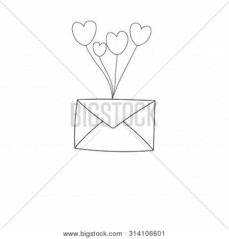 Love Is In The Air. Winged Letters, Mailbox. St. Valentine's Post.
