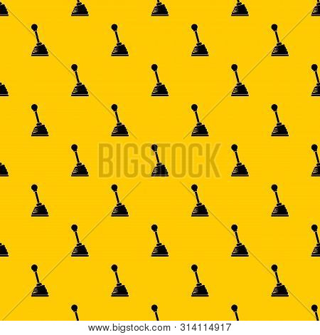 Gear Stick Pattern Seamless Vector Repeat Geometric Yellow For Any Design