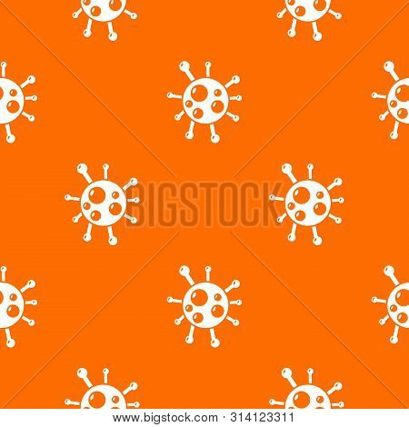 Chlamydia Virus Pattern Vector Orange For Any Web Design Best