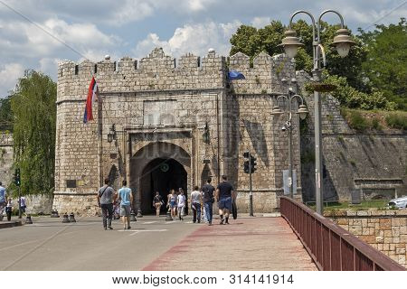 Nis, Serbia - June 15, 2019:  Outside View Of Stambol (istanbul) Gate At Fortress And  In City Of Ni